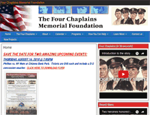Tablet Screenshot of fourchaplains.org